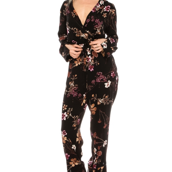 floral long sleeve jumpsuit